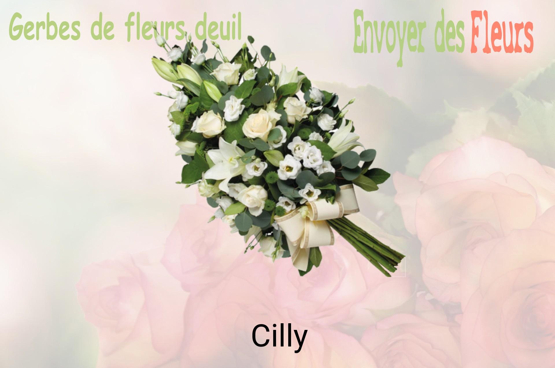 Gerbe de fleurs de deuil livrée à Cilly